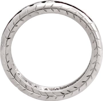 Platinum eternity band with rubies and diamonds. Size 6.75