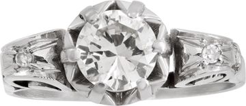 Platinum ring with diamond