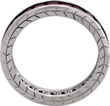 Platinum ruby eternity band
