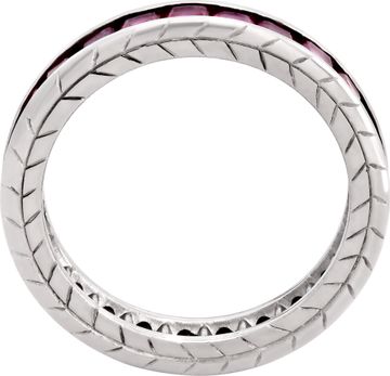 Platinum Ruby Eternity ring. Size 6.75