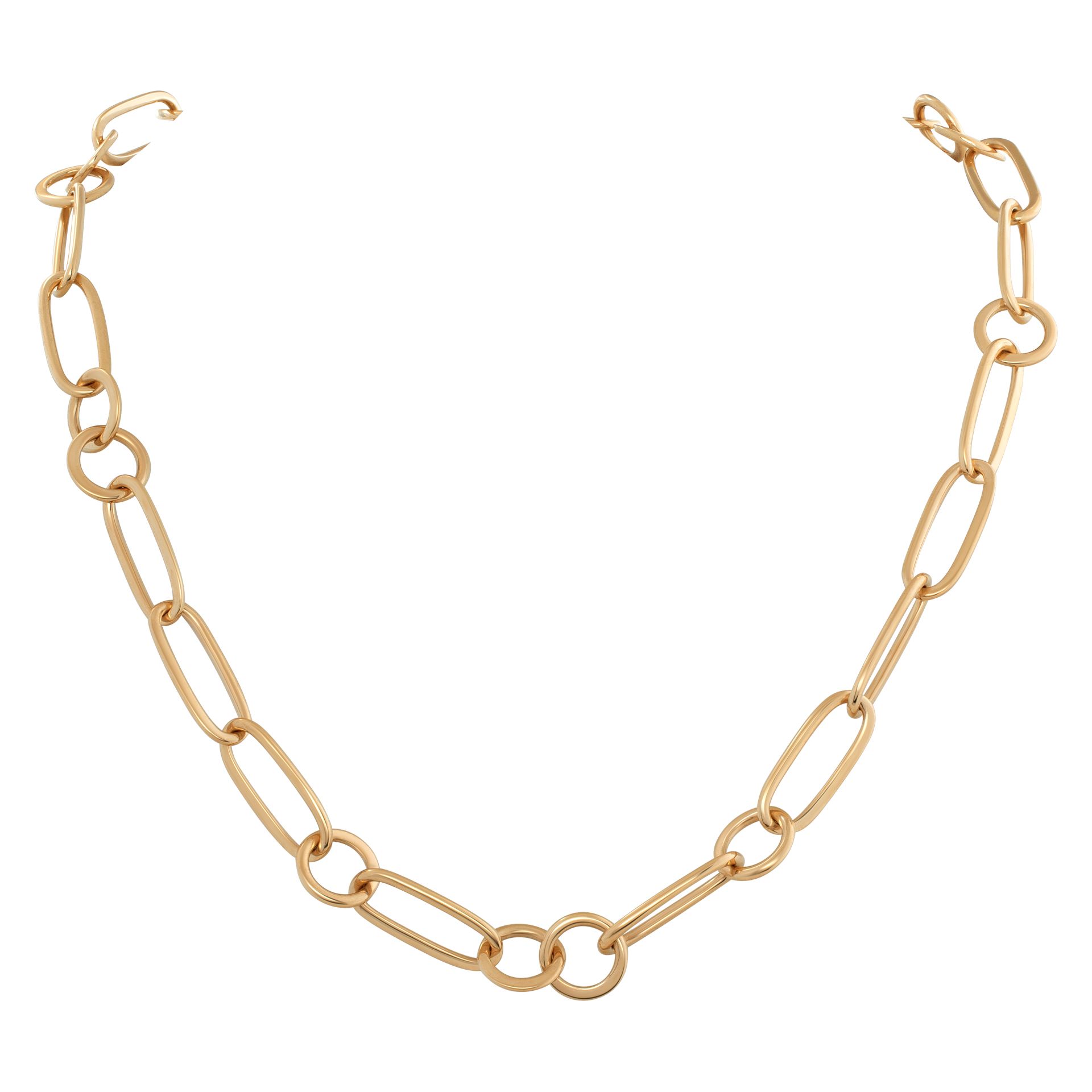 Pomellato link necklace in 18k rose gold | Gray & Sons Jewelers