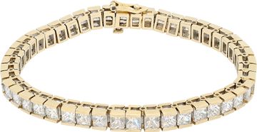 Princess-cut diamond line bracelet in 14k yellow gold 12 carats Bracelet Collection