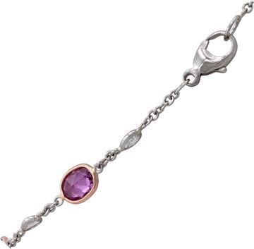 Purple Sapphire Necklace in platinum