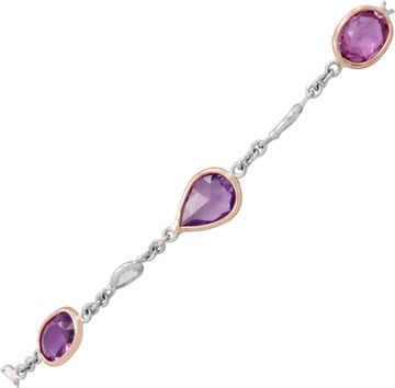 Purple Sapphire Necklace in platinum