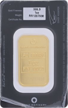 Rand Refinery 1 oz gold bar