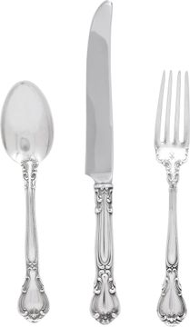 Reed & Barton Burgundy 8 piece place setting for 12 plus serving pieces (including a set of Towle Old Colonial serving pieces). 114 pieces total