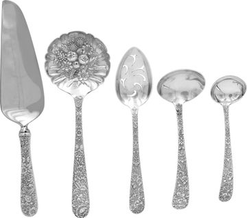 "Repousse" patented by S.Kirk &amp; Son in 1828. TOTAL: 81 pieces