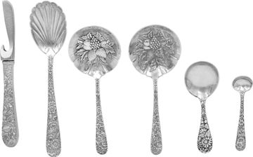 "Repousse" patented by S.Kirk &amp; Son in 1828. TOTAL: 81 pieces