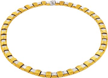 Roberto Coin Appassionate in 18k yellow and white gold and pave set diamonds