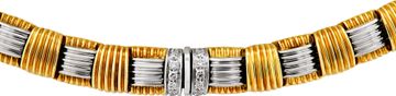 Roberto Coin Appassionate in 18k yellow and white gold and pave set diamonds