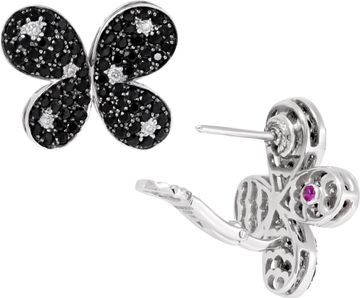 Roberto Coin Black Sapphire and Diamond Butterfly Set