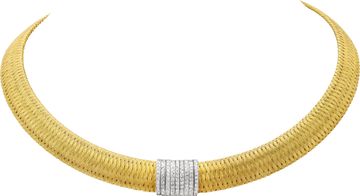 Roberto Coin choker weave necklace in 18k yellow gold