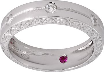 Roberto Coin diamond band in 18k white gold Ring Collection