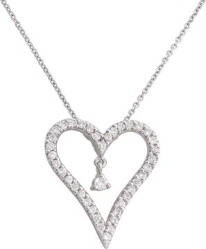 Roberto Coin diamond heart necklace in 18k white gold Necklace Collection