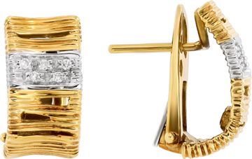 Roberto Coin Elefantino collection earrings in 18k yellow gold with diamonds