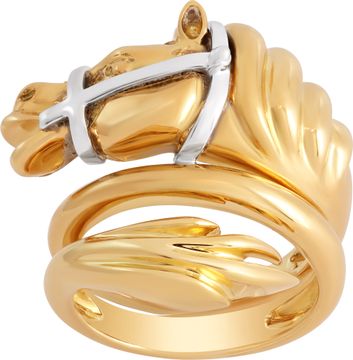 Roberto Coin horse ring in 18k yellow & white gold Ring Collection