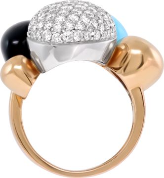 Roberto Coin Ikebana Turquoise ring in 18k rose gold
