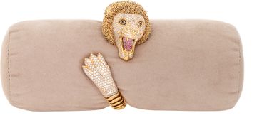 Roberto Coin Lion bangle with 6.50 carats in diamonds and 0.65 carats in pink sapphires