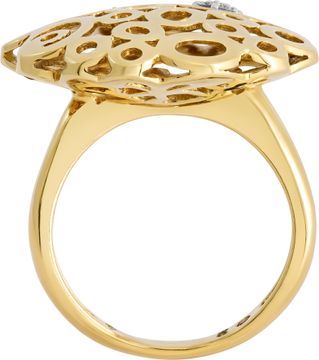 Roberto Coin Maresque collection ring in 18k yellwo gold woth diamonds