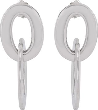Roberto Coin Oval drop earrings in 18k white gold Earring Collection