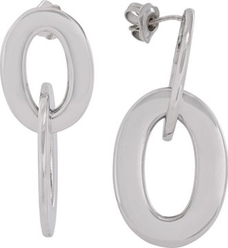 Roberto Coin Oval drop earrings in 18k white gold