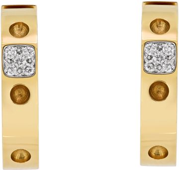 Roberto Coin Pois Moi collection 18k yellow gold hoop earrin