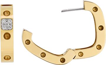 Roberto Coin Pois Moi collection 18k yellow gold hoop earrin