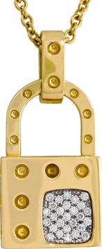 Roberto Coin ¿Pois Moi¿ lock pendant in 18k yellow gold