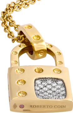 Roberto Coin ¿Pois Moi¿ lock pendant in 18k yellow gold
