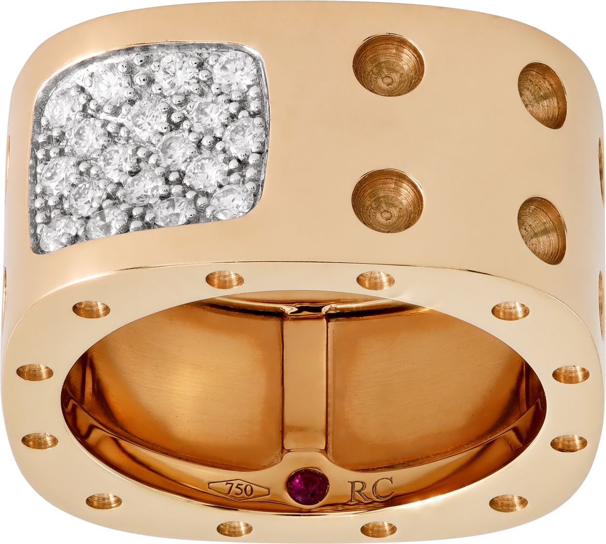ロベルト ダイヤ リング Roberto Coin POIS MOI Roberto Coin Pois Moi 18k Rose Gold With Diamonds | Gray & Sons