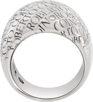 Roberto Coin ring in 18k white gold with 9 diamonds