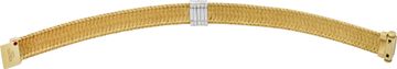 Roberto Coin Silk weave bracelet in 18k yellow gold with diamonds
