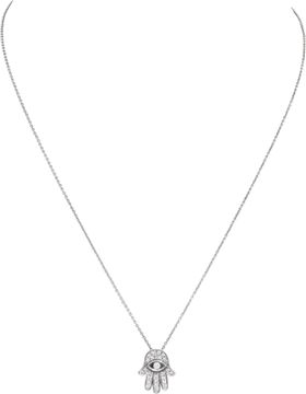 Roberto Coin Tiny Treasures Hamsa diamond necklace in 18k white gold