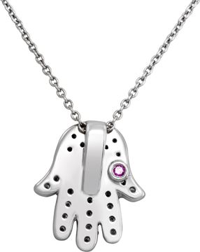 Roberto Coin Tiny Treasures Hamsa diamond necklace in 18k white gold