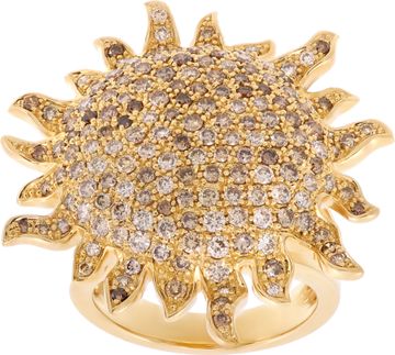 Roberto Coin Tiny Treasures Sun Cognac diamonds ring Ring Collection