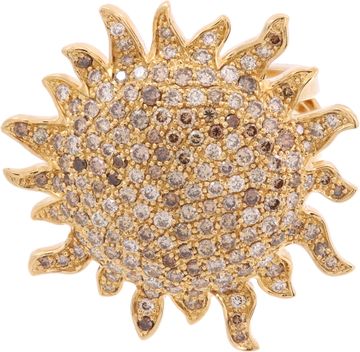 Roberto Coin Tiny Treasures Sun Cognac diamonds ring