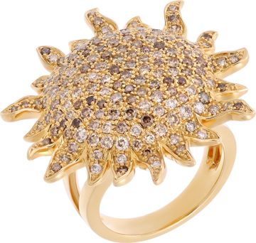 Roberto Coin Tiny Treasures Sun Cognac diamonds ring