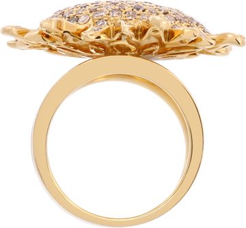Roberto Coin Tiny Treasures Sun Cognac diamonds ring