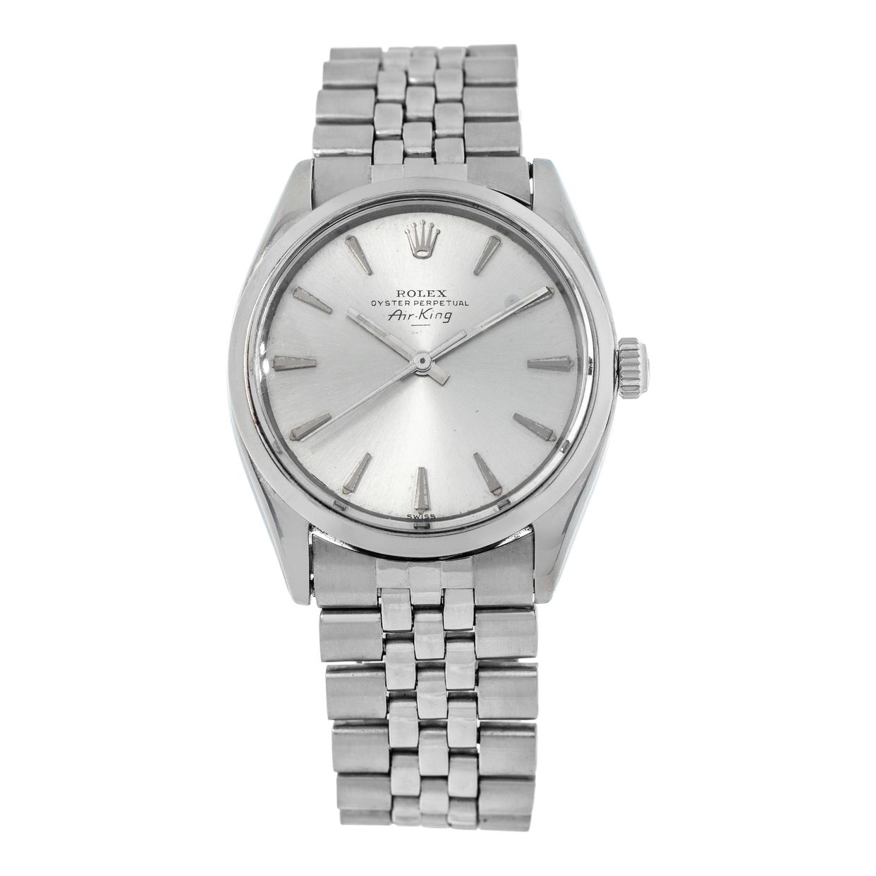 Pre-owned Rolex Air King 5500 Stainless Steel Silver W526891