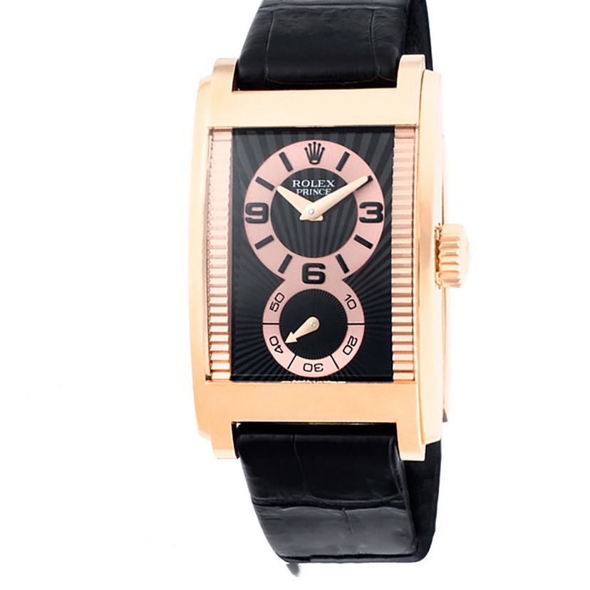 時計 ROLEX Rolex Men's Two-Tone Genuine 4link Preowned Rolex Cellini 5442/5 18k rose gold 27mm Manual |