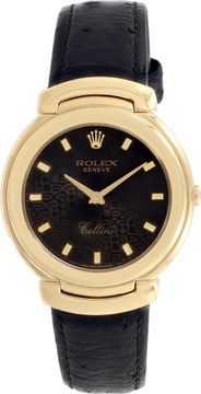 Rolex Cellini 18k yellow gold black dial Rolex Cellini 36mm 6623 Mens Watch Collection