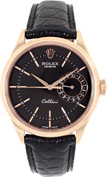 Rolex Cellini 50515 18k rose gold Black dial 39mm Automatic watch