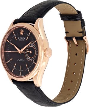 Rolex Cellini 50515 18k rose gold Black dial 39mm Automatic watch