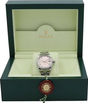 Rolex Date 178240 Stainless Steel Pink dial 31mm Automatic watch