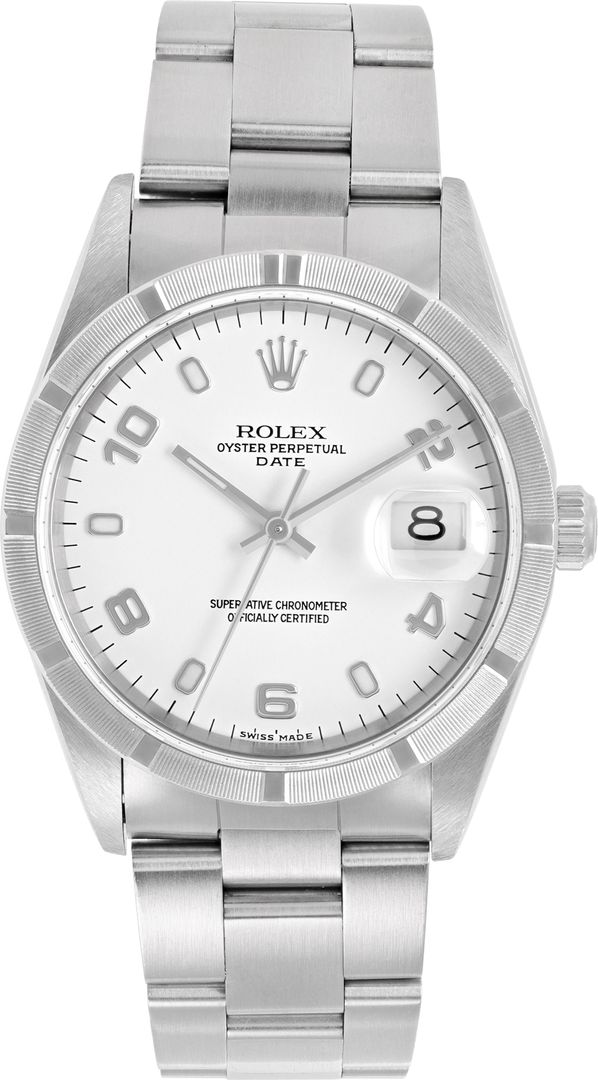 Preowned Rolex Date 15210 Stainless Steel 34mm auto watch