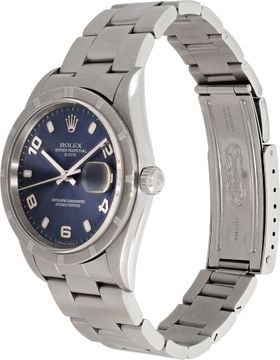 Rolex Date 15210 Stainless Steel Blue dial 34mm Automatic watch