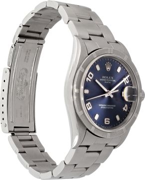 Rolex Date 15210 Stainless Steel Blue dial 34mm Automatic watch