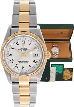 Rolex Date 15223 Stainless Steel White dial 34mm Automatic watch Rolex Date 34mm 15223