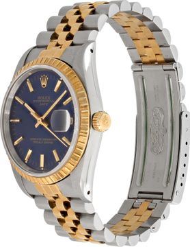 Rolex Date 15223 Stainless Steel Blue dial 34mm Automatic watch