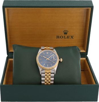 Rolex Date 15223 Stainless Steel Blue dial 34mm Automatic watch